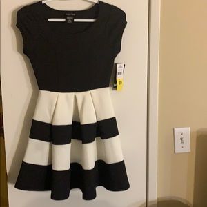 Black/Ivory Paper doll dress